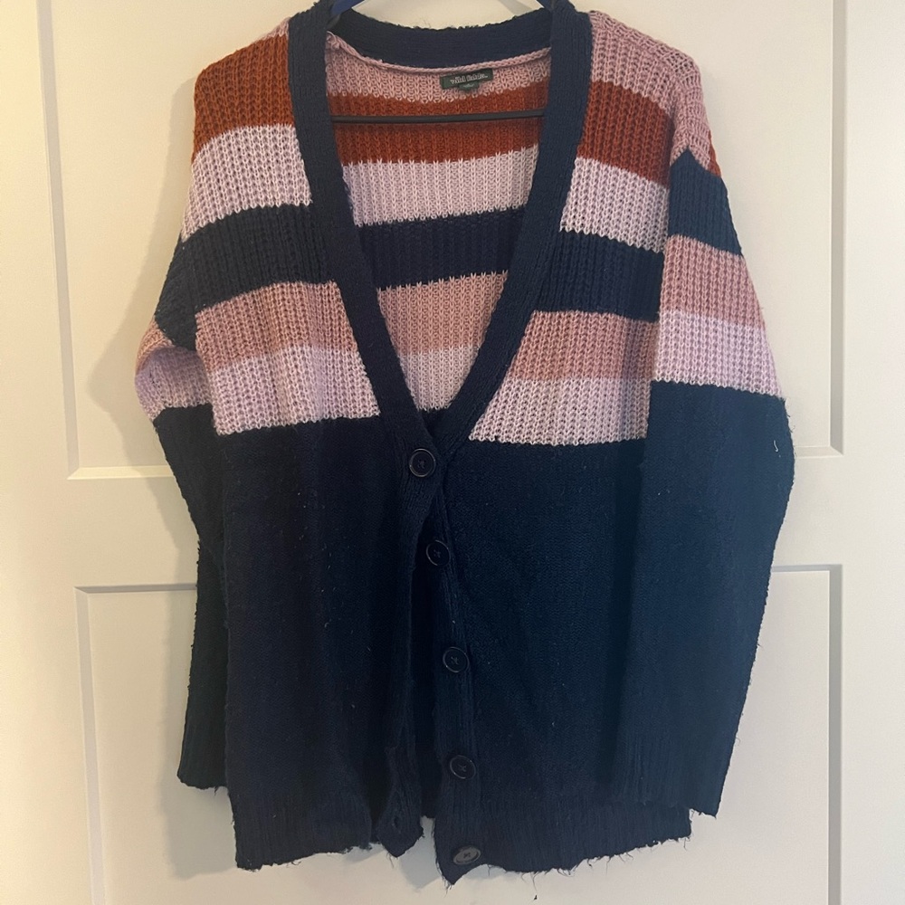Wild Fable Multicolor Striped Cardigan